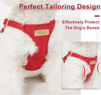 Puppytie Dog Harness and Leash Set, Red Camellia, M (16.5-31 lbs) | Harness Small Size Dog, Dog Leash for Small Dogs, Soft Lightweight and Adjustable, Small Dog Harness for Daily Walks