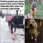 Dog Boots for Large Dogs, Medium Dog Boots & Paw Protectors for Hardwood Floors, Outdoor Dog Booties for Hot Pavement Winter Snow Hiking, Dog Shoes with Reflective Strips