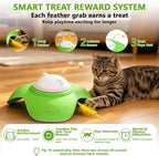 Hide and Seek Cat Toy, Automatic Treat Reward Interactive Cat Toy | Motion Touch Activated Electronic Cat Toys for Indoor Cats, Silicone Rechargeable Cat Play Mat for Bored Adult Kittens