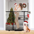 Rgqphantom 41" Tall Safety Pet Gate,Adjustable 30.5"-55" Wide(Black) | Auto Close Cat Gate Suitable for Stairs,Doorways,White, Pet Safety Barrier