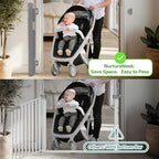 236 Inch Extra Wide Retractable Baby Gate,Mesh Baby Gate or Mesh Dog Gate,34" Tall,Child Safety Gate for Doorways, Stairs, Hallways, Indoor or Outdoor (Gray, 236''Wide 41''Tall)