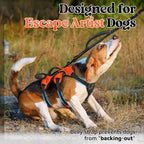 rabbitgoo Escape Proof Dog Harness for Small, No Pull with Lift Handle | No Escape, Full Soft Padded, Reflective Adjustable Vest, Leash Clip for Walking Hiking Training, Orange, Small