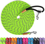 lynxking Long Dog Leash Reflective 15FT 30FT 50FT Check Cord Dog Training Leash Padded Handle Heavy Duty Puppy Rope for Small Medium Large Dog