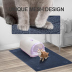 Cat Litter Mat, Litter Trapping Mat Soft on Kitty Paws, 35" x 26" Litter Box Mat for Cleaner Floors, Waterproof, Easy Clean, Durable Large Size Cat Litter Pad for Kitten