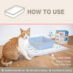 Four Paws Wee-Wee Cat Pads, Unscented, 10 Count | Disposable litter box mats, great for under litter boxes, advanced odor control, fast absorption, litter tracking, 28" x 30"