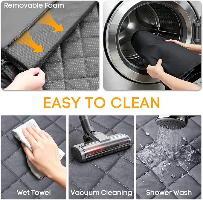 PETICON SUV Cargo Liner for Dogs, Pet Trunk Cover with Cushioned Sides | Full Coverage Non-Slip Cargo Cover with Bumper Flap Protector, Waterproof 600D Oxford, 28D High-resilience Foam, Safer Rides