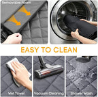 PETICON SUV Cargo Liner for Dogs, Pet Trunk Cover with Cushioned Sides | Full Coverage Non-Slip Cargo Cover with Bumper Flap Protector, Waterproof 600D Oxford, 28D High-resilience Foam, Safer Rides