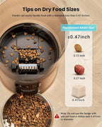 Automatic Cat Feeder for 3 Cats with WiFi Control, Anti-Jam System, 6L | Fresh-Keeping Cat Food Dispenser with Dual-Effect Desiccant System, 10S Voice Recorder for Cats and Small Dogs