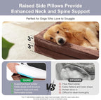 Rainmr Waterproof Dog Bed for Small Dogs - Orthopedic Memory Foam Puppy Couch Sofa, Removable Cover & Anti-Slip Bottom, 41x27 Inches, Brown