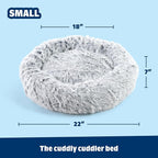 Barkbox Dog Bed, 2-in-1 Memory Foam Donut Cuddler Dog and Cat Bed, Calming Orthopedic Joint Relief Fur Crate Lounger for Pets, Machine Washable + Removable Cover, Waterproof Lining, Includes Toy | Calming Orthopedic Joint Relief Furry Crate Lounger for...