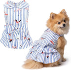 Parisian Pet Flamingo Dog Dress - Summer Clothes for Medium Dogs Girl - Stylish Pet Dress - Comfortable Sleeveless Dog Outfits - Lightweight and Breathable Puppy Clothes - Dresses for Dogs