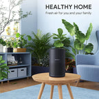 Air Purifiers for Bedroom, FULMINARE H13 True HEPA Filter（Black） | Remove Pet Hair, Smoke, Odors，Quiet Air Cleaner With Night Light, Portable Small Air Purifier for Home, Office, Living Room