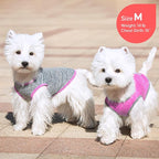 KYEESE 2Pack Dog Shirt, Lightweight Sun Protection Sleeveless Dog T Shirts for Small Medium Dogs Girl, Breathable Pet Reflective Tank Top Summer Dogs Clothes for Outdoor Walking, Grey+Hotpink, XL