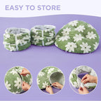 Lesure Donut Cute Jacquard Large Cat Tunnel Bed Kitten Toys for Dog Bunny | 39.5x39.5x10in,Round Large Cat Bed Tube for Multi Kittens,Pet Peekaboo Cave Toy,Spiral Hideaway,Washable Cushion,Green