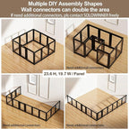 Clear Acrylic Dog Playpen Transparent Dog Playpen Indoor, Easy Assemble Clear Pet Pen for Puppy Bunny Cat Pig, Sturdy & Easy Cleaning Plastic Dog Puppy Fence