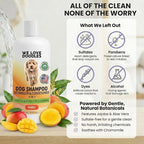 Dog Shampoo and Conditioner & Detangler - Best Goldendoodles, Poodles & Doodle Shampoo for Smelly Dogs, Sensitive Skin Puppy Shampoo, Goldendoodle Must Haves (Shampoo & Detangler (Mango))
