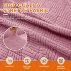 XINEAGE Stretch 2 Seater Slipcover, Non-Slip Pet Couch Cover,Pink | Washable Furniture Protector, Elastic Bottom, Dogs & Cats Friendly, Scratch-resistant, Fast Setup, High Elasticity