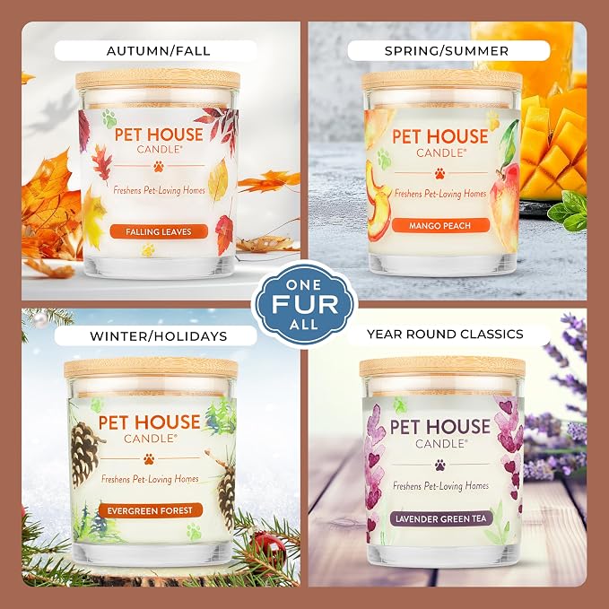 Pet House Pet Odor Candle Plant Based Hot Chocolate Candle Clean Burning, Long Lasting for Home, Hot Cocoa 2 Pack