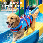 ASENKU Dog Life Jacket - Pet Safety Vest for Swimming & Boating, Shark Life Jacket with Floatation, Dog Lifesavers Swimsuits for Small Medium Large Dogs (GradStar, M)