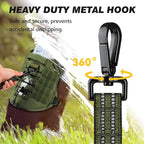 Double Handle Dog Leash with Poop Bag Holder and Car Seat Belt Buckle | Heavy Duty | Double Handle | with Poop Bag Holder | with Car Seat Belt Buckle | Reflective | Lightweight