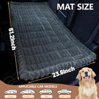 Dog Car Seat Waterproof Bed Cover Nonslip Car Back Seat Soft and Comfortabl | Pet Bed Mat Car Blanket for Travel Backseat Extender Seat Covers Dog Bed for Cars Trucks and SUVs (Dark Gray 23.6” x 51”)