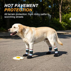 BEAUTYZOO Dog Shoes for Hot Pavement, Waterproof Dog Socks to Prevent Licking Paws & Hardwood Floors, Dog Booties Paw Protectors with Adjustable Straps & Non-Slip Sole, Small Medium Large Dogs Boots