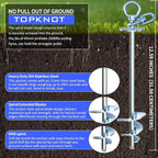 TOPKNOT Dog Tie Out Cable and Stake,(up to 200lbs) 20FT Heavy Duty Cable,360°Swivel Run Anchor- No Tangle,Dog Runner for Yard,Ideal for Outdoor Camping