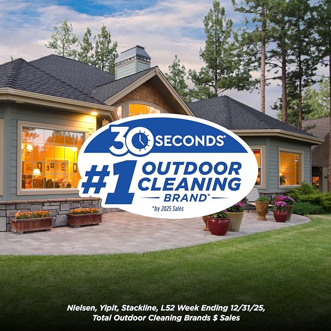 30 SECONDS Outdoor Odor Eliminator for Pets, Dogs, For Grass, Turf, Lawns, Kennels & Dog runs, Enzyme Cleaner Hose Sprayer with Concentrate Refill (64 Oz Hose End Sprayer & 1 Gallon Refill Bottle)