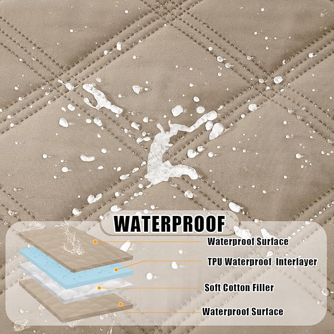 Smiry Waterproof Dog Bed Cover, Reversible Pet Blanket for Sofa Couch | Soft Washable Dog Blanket, Leakproof Couch Cover for Dogs Cats & Furniture Protection, 30x53, Taupe/Taupe