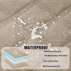 Smiry Waterproof Dog Bed Cover, Reversible Pet Blanket for Sofa Couch | Soft Washable Dog Blanket, Leakproof Couch Cover for Dogs Cats & Furniture Protection, 30x53, Taupe/Taupe