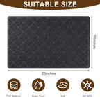 Cat Litter Box Mat,23 x 14 In,Trapping Mat Premium Durable PVC Pad,Black | Easy to Clean，Non-Slip，Urine Waterproof