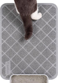 Conlun PVC Cat Litter Mat 24x15 Inch Grey, Non-slip, Less Waste Cat Litter Box Mat, Soft on Kitty’s Paws, Urine Waterproof