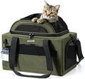Pecute Expandable Airline Approved Pet Carrier for Cats & Dogs, Light Gray | Fits pets under 11 lbs, Under-seat airline approved, Anti-scratch mesh, Safety leash & locking zippers, Leakproof pee pad