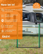 Temporary Fence Gate,3' Height,Garden Fence Mesh Door, Free Open and Close Boundary for Garden Backyard Outdoor Animal Protect, Non Electric Safe for Children and Dog