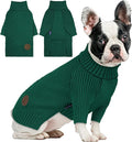 cyeollo Dog Sweater Long Sleeve Knitted Turtleneck Pullover Warm Clothes | Ultra Soft Warm Knit, Full Coverage, 4-Way Stretch for Easy Movement, Easy On & Off, Winter Daily Wear for Small Dogs