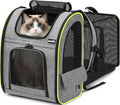 pecute Cat Backpack Expandable, Cat Carrier Backpack Breathable, Large | Durable Oxford Cloth, Lockable Zipper,Use for Pet Under 15 lbs to Travel