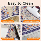 Cat Litter Mat, 40"x30" High Density PVC Litter Trapping Mat, Non-Slip, Waterproof & Urine-Proof Kitty Litter Catcher Mats, Soft on Kitten Paws, Easy to Clean, Cat Essentials Blue