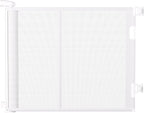 120 inches Extra Wide Baby Gate, 34 inches Tall Retractable Pet Gate for Large Openings, Hallways, Room Dividers, Mesh Safety Barrier for Indoor Outdoor Use, White