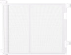 55 inches Retractable Baby Gate, 34 inches Tall Extra Wide Pet Gate for Stairs, Hallways and Doorways, Indoor Outdoor Safety Gate for Toddlers & Small Dogs, White