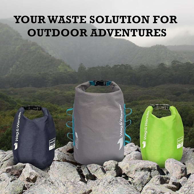 Smell Proof Waste Bag - Reusable Wag bag, Dog Poop Bag Holder for Hiking with Dogs & Camping. Odor Proof Diaper Wet Bag