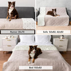 PetAmi Waterproof Couch Cover for Dog Nonslip Bed Sofa Blanket, 52x82 Beige | Leakproof Furniture Protector for Pet Cat, Machine Washable Pee Proof Mat for Chair Car Seat, Durable & Anti Slip Backing