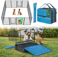 FXW Rollick Unleashed Dog Playpen for Indoor, Yard, RV Camping, 50 inch 16 Panels Dog Pen with Playpen Storage Bag (2 Packs) for Large Dogs, Black│Patented