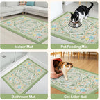 Glittme Cat Litter Mat, 33"x22" Non-Slip Washable Trapping Mat for Cats | Litter Trapping Mat With Thick PVC Coil To Catch Scatter, Soft On Paws And Waterproof Bottom To Protect Floors