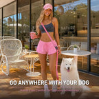Hands Free Dog Leash,Galaxy Reflective, Crossbody Dog Leash,Pink | Galaxy Reflective • Crossbody Carry • Soft Velvet Handles • Stylish Design
