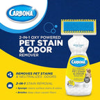 Carbona 2-in-1 Oxy-Powered Pet Stain & Odor Remover (13.5 Fl Oz), Carpet Spot Cleaner Removes Urine Odor, Lifts Mud & Vomit Stains, Prevents Resoiling