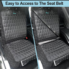 Meginc Front Seat Covers for Cars,Waterproof Car Seat Protector with Side Flaps 600D Fabric Front Seat Dog Cover for Trucks Vans SUVs Sedans, Non Slip Scratch Proof Seat Covers for Dogs in Car