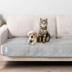PetAmi Waterproof Couch Cover for Dog Bed Sofa Blanket, 30x70 Light Gray | Leakproof Furniture Protector for Pet Cat, Machine Washable Pee Proof Mat for Chair Car Seat, Durable & Anti Slip Backing