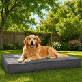 WNPETHOME Outdoor Dog Bed Waterproof, Large Outdoor Dog Bed for Large Sized Dog, Outdoor Indoor Dog Bed with Removable Washable Cover, Egg Crate Foam Dog Crate Mat, Durable Waterproof Dog Bed