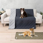 PetAmi Waterproof Couch Cover for Dog Non-Slip Bed Sofa Blanket, 52x82 Gray | Leakproof Furniture Protector for Pet Cat, Machine Washable Pee Proof Mat for Chair Car Seat, Durable & Anti Slip Backing