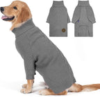 cyeollo Dog Sweater Long Sleeve Knitted Turtleneck Pullover Warm Clothes | Ultra Soft Warm Knit, Full Coverage, 4-Way Stretch for Easy Movement, Easy On & Off, Winter Daily Wear for Small Dogs